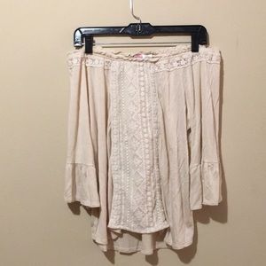 Tan off the shoulder top